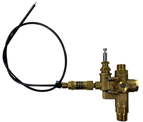 1/2 Compression Top Inlet for Copper Tubing, Combo Unloader Pilot Check Valve with Throttle Control Cable for 6.5HP Max Gas air Compressors (125-150 PSI, 36 Throttle Control Cable & Unloader Valve)