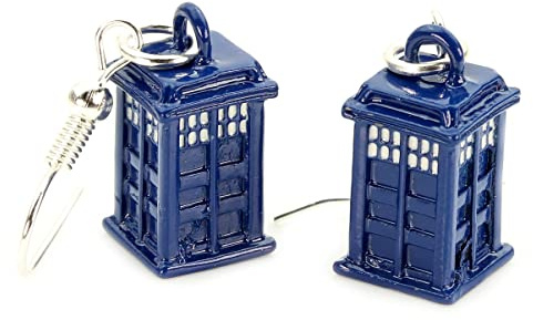 bluebubble TIME TRAVELLER Phone Box Charm Dangle Earrings on Gift Card