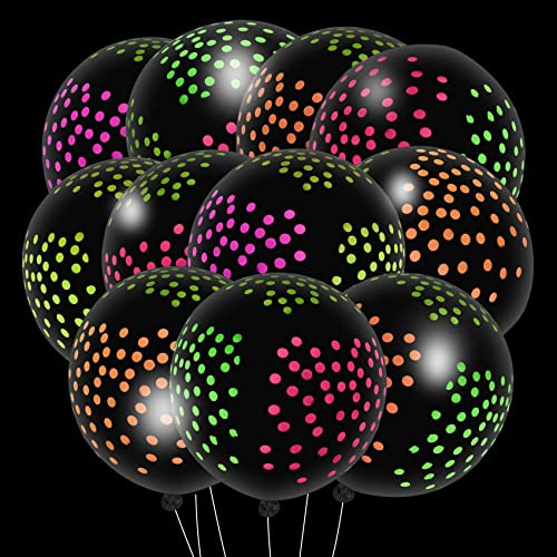 30 Stück Neon-Luftballons, leuchten im Dunkeln, leuchtende Luftballons, Neon Disco Glow Party Dekorationen, Ballon um Atmosphäre für Halloween Weihnachten Geburtstag Hochzeit Party Dekoration Supplies