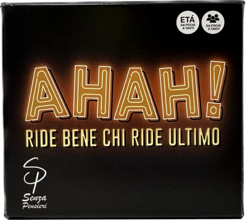 AHAH! Fahrt gut wer Letzte,Lustiges Kartenspiel,Für alle Altersgruppen,Grundregel: Nicht lachen !!! Spielen Sie in Gesellschaft, befreien Sie die Fantasie und lassen Sie sich von den Tipps leiten