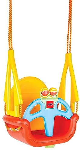 JAMARA 467100 - Altalena per Bambini Grow with me 3in1 - Altalena da Giardino per Bambini, Seggiolino Altalena, Per Interni ed Esterni, Regolabile, Resistente, Rossa