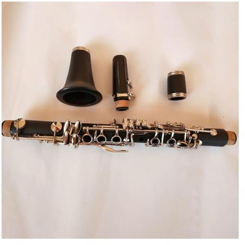 Klarinette Instrument Ebonit-Körper, vernickelte Tasten, Klarinette, Eb-Klarinette mit Kofferzubehör