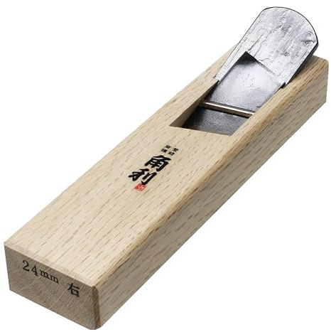 KAKURI Japanese Rabbet Plane 24mm for Woodworking (Right), Made in JAPAN, Small Filletster Plane with Skewed Blade