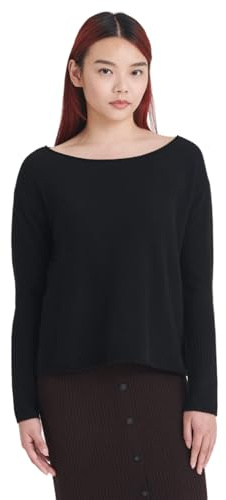 NAADAM Cashmere Boatneck Sweater, Black, M