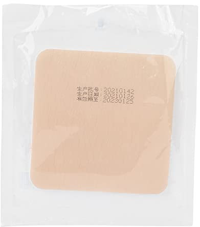 Pansement en mousse de silicone, pansement adhésif en silicone, mousse de cicatrisation des plaies, mousse de pansement absorbante carrée sans bordure, 3,9 x 3,9 pouces