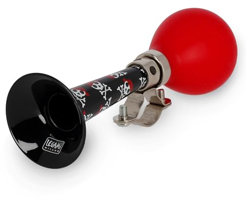 Legami Fahrradklingel - Bike Horn, Fahrradhupe für Kinder, robust, Motiv Totenkopf, Skull