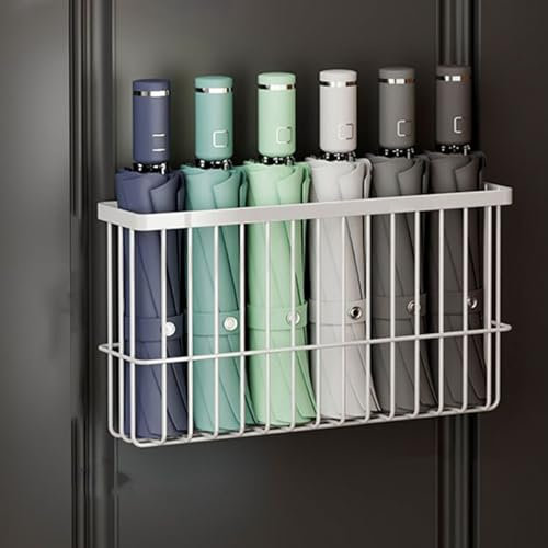 Regenschirmständer, verstellbares, an der Wand montiertes Regenschirm-Aufbewahrungsregal, Rostschutz, abnehmbare Heimdekoration, platzsparend für Büros, Hotels, Zuhause. Magnetische Saugversion