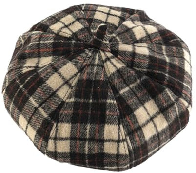 Paowsietiviity Karierte Baskenmütze, Motorhaube, saisonal, thermisch, modisch, britischer Maler, Kopfbedeckung, Künstler, Newsboy, achteckige Baskenmütze, Khaki, khaki, 8