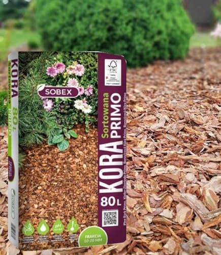 TRANS - PAL Garden Wood Bark Chippings For Garden | Wood Chips For Mulching, Weed Control, Landscaping, Kids Play Areas, Chicken Bedding I Mulch Decorative Chippings 10-30mm (80 litres - covers 1sqm)