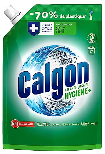 Calgon - Recharge gel hygiène plus - protège des odeurs, du calcaire et des résidus - 1,2L