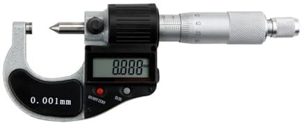 ANNESEY Digitaler Mikrometer mit Einzelpunkt, 0–25/25–50/50–75mm(4157011 0-25mm)