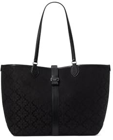 kate spade new york Spade Flower Jacquard Spade Flower Jacquard Large Open Tote, Black Multi