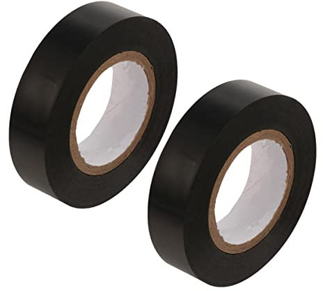 BELLIFFY 2-Pack 20M Electrical Insulation Tape Waterproof PVC Vinyl Adhesive Tape for Automotive Wiring and DIY Projects (Black)