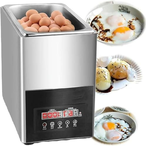 XNYXLPP Cuociuova Commerciale Automatico da 800 W, Macchina per Uova Professionale a Sorgente termale da 9 Litri (50 Uova), Uova alla Coque/Uova Completamente cotte