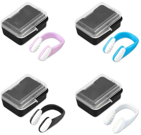 COYUN 4 Pièces Pince Nez en Silicone, pince-nez antidérapants pour la natation, Pince Nez Natation, Pince Nez, Protecteur de Nez Pour Piscine Natation & Plongée, pour Piscine Natation & Plongée