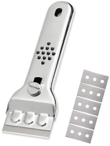 Oven & Hob Cleaning Tool Non-Scratch +5 Spares- Multi-purpose Cleaner - Removes Burnt-on Food, Grease & Grime, Paint stains, Stickers Etc.