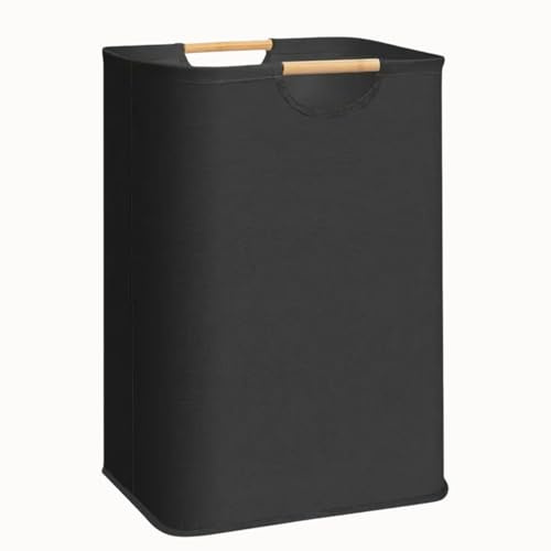 Firavggu Cesto Ropa Sucia Estrecho Cubo Ropa Sucia 70L Plegable Cesto Ropa Impermeable Laundry Basket Algodón y lino Negro Bolsa Ropa Sucia Cesta de Ropa Sucia para Baño, Dormitorio, Lavadero, Gris