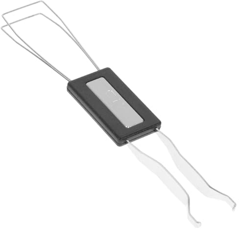 NUOBESTY Schlüsselabzieher 2-in-1 Werkzeug Mechanische Tastaturen Metall Tastenkappenabzieher zum Entfernen von Tastenkappen in Silber für Selbstgemacht Anwendungen