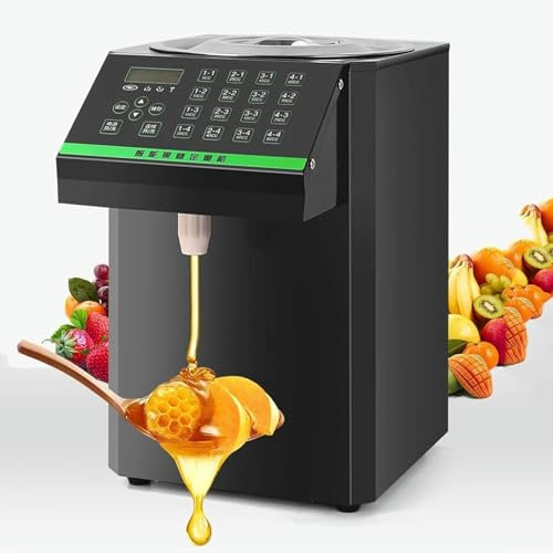 HOTAPEPU Automatic Fructose Quantitative Machine, 8 -Liter Commercial Fructose Filling Machine, With 16 Smart Memory Buttons, Smart Sugar Scarcity Alarm ~/
