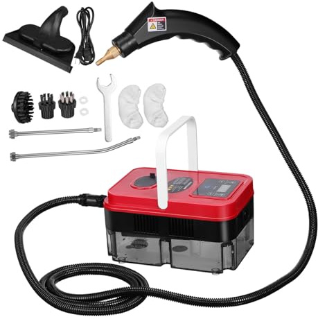 TOPBATHY Limpiador de Vapor Portátil Alta Temperatura con Accesorios Multiusos para Hogar Coche Oficina Limpieza de Vidrios Azulejos y Grasa
