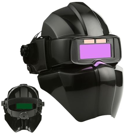 Masque de protection – Équipement de sécurité au travail réglable, capuche de soudage, bouclier facial de soudage | Pour femmes, hommes, professionnels, travailleurs, adultes, protection industrielle
