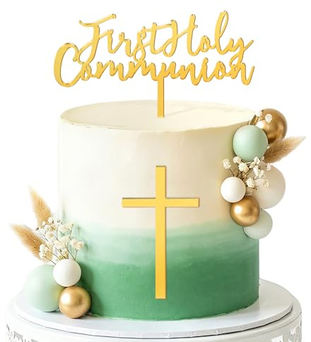 First Holy Communion Cake Toppers Cross Communion Christening Decoration