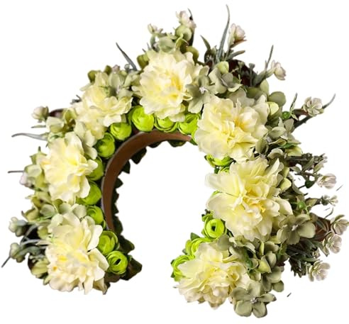 NJIEzhao Blomkrans för hår färgglada blommor prinsessa hårnål blomma huvudbonad för kvinnor bröllop brud hårtillbehör pannband (färg3)