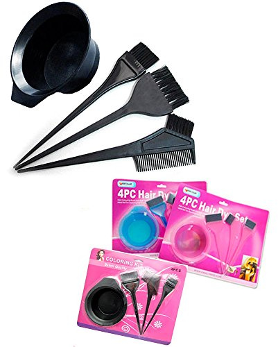 6pc Salon Hair Coloring Dyeing Kit Pro Color Dye Brush Comb Mixing Bowl Tint