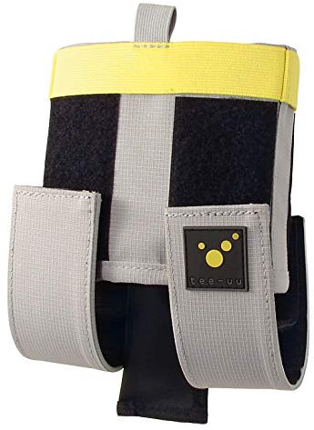 tee-uu Cargo Pocket-Holster grau | Für alle, die kein Holster tragen | Holster für Beintasche der Einsatzhose | Elastikschlaufen innen und außen | stufenlos an die Taschenhöhe anpassbar | Zugschlaufe