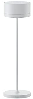 Whisper iGuzzini, lampada da tavolo LED senza fili, con batteria ricaricabile, dimmer touch, 2200K/2700K/3000K, IP65, corpo in alluminio h38cm - Col. Bianco