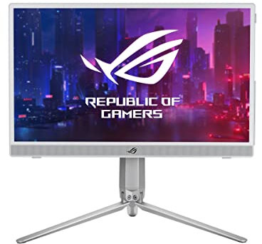 ASUS ROG Strix XG16AHP-W Portable 144Hz Gaming Monitor – 15.6-inch FHD, 144 Hz, IPS panel, G-SYNC compatible, 7800 mAh battery, fold-out kickstand, USB Type-C, micro HDMI, ROG Tripod and ROG sleeve