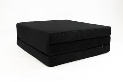 FORTISLINE Klappmatratze 195x60x9 cm, 3-teilige Faltmatratze H2, Gästematratze und Reisematratze mit waschbarem Bezug, Schaumstoff, Oeko-TEX, hergestellt in der EU