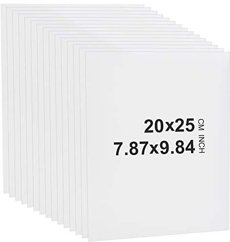 BENECREAT 20 Blatt Weiße Matten Passepartoutplatten, 25x20 cm/9.8x7.8 Zoll Säurefreie Trägerplatten Für 20.3x25.4 cm/10 Zoll Große Fotos, Kunst, Bilderrahmen