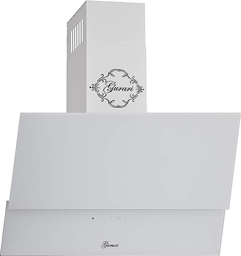 Gurari 268 Dunstabzugshaube 80 cm kopffrei,Weiß Glas,1000m³/h,Fernbedienung,Wandhaube,Dunstabzug,TouchControl,Timer,Randabsaugung,Abzugshaube, Ablufthaube,Umlufthaube,kopffreihaube,Premium Marke