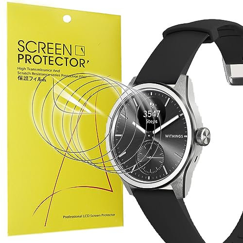 Blueshaweu Schutzfolie Kompatibel für Withings ScanWatch 2 Hybrid Smartwatch, HD klar Flexible TPU Displayschutzfolie [6 Stück] für Withings ScanWatch 2 Smartwatch 38mm/ 42mm (ScanWatch 2, 42mm)