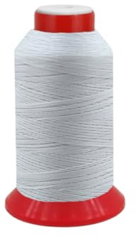 fuwi HT Ledergarn Stärke 10 - Sattlergarn & Polstergarn extra dick - Hochfest, UV-beständig, 15.600 cN Reißkraft - Zwirn 1 mm für Leder & Outdoor, 240 Meter (0001 Weiß)