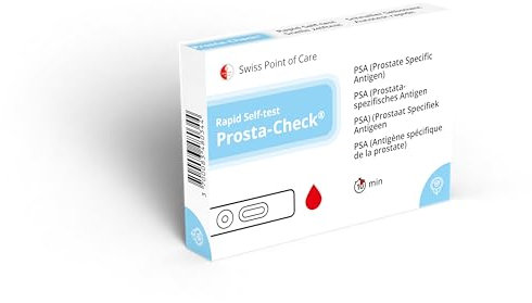 Swiss Point Of Care Prosta-Check - prueba rápida para comprobar la función de la próstata mediante la detección de PSA (antígeno prostático específico), autotest para uso doméstico