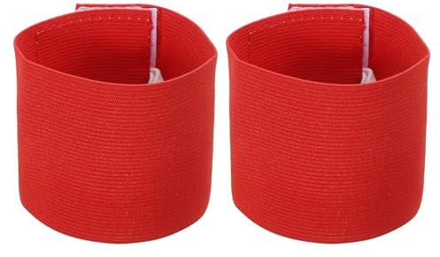 PATIKIL Fußball Kapitänsbinde, Pack Nylon Unisex Elastische Armbinde Verstellbar für Jugendliche und Erwachsene, Orange