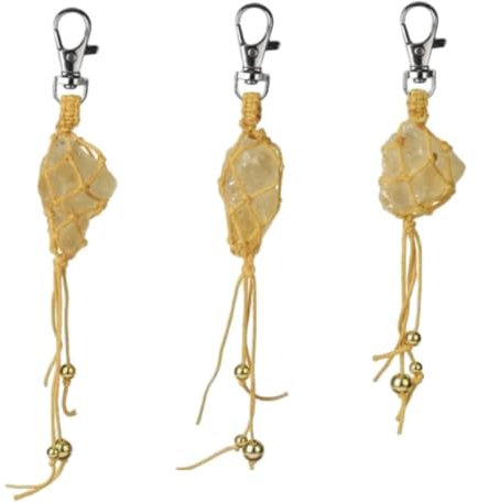 Personalisierter Naturstein unregelmäßiger Schlüsselanhänger Schlüsselband Schnalle Auto Schlüsselanhänger Quaste Schlüsselanhänger Damen und Herren Mode All-Match Schmuck Accessoires, Citr