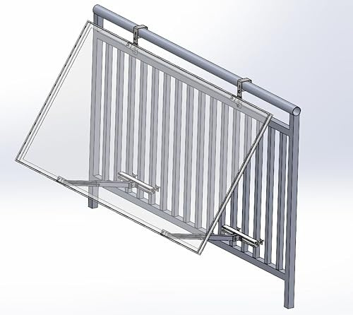 Jet-Line® | Balkonkraftwerk | Halterung | Geländer Befestigung | für 1 Solarmodul | Neigungswinkel Stufenlos 45 °C | Geländerbreite bis 80 mm | Silber | Montage Set für PV Balkonkraftwerk