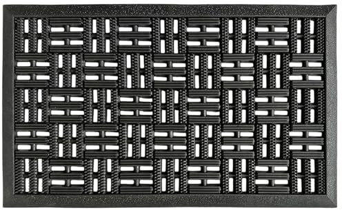 Lifestyle comfort ltd LSC Rubber Door Mat Heavy Duty Non-Slip Door Mats Outdoor Anti Fatigue Dirt Scrapper Floor Mat For Entrance, Backdoor, Patio And Lawn Outdoor Mat BRICK 45 X 75 CM (PACK OF 1)