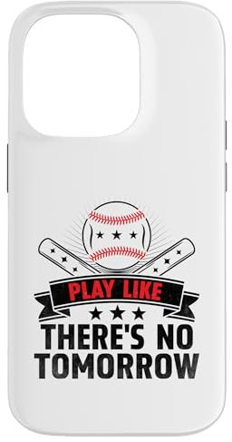 Coque pour iPhone 14 Pro Jouez comme il n'y a pas de tomorrow Catcher Pitcher Softball
