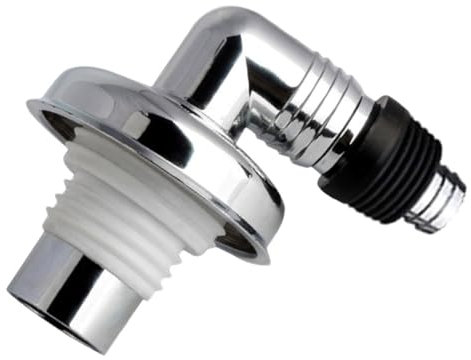HOMOCONO Washing Machine Parts Floor Drain Connector Angled Sewer Connector Hose Pipe Adapter Suction Cup Linker Rustproof
