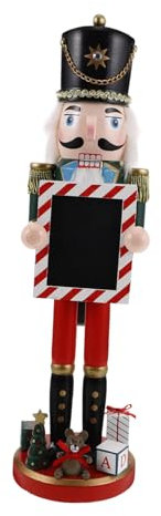 HOLIDYOYO Schiaccianoci in Legno Decorativo Kit Di Costruzione Ornamento Natalizio Statuina Da Collezione Figura Di Re Schiaccianoci Per Decorazioni Festive