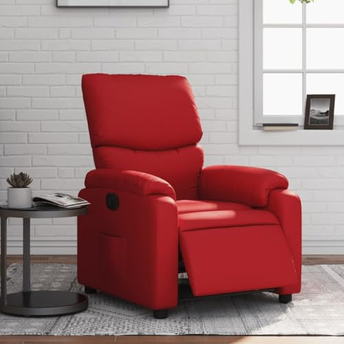 Snsowed Relaxsessel Rot Kunstleder, Fernsehsessel, Kinosessel, Lesesessel, Tv Sessel, Ohrensessel, Armsessel, Seselstuhl Wohnzimmer - 3204877