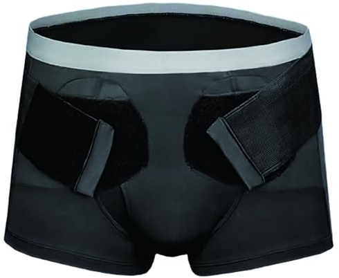 YCYRF Ceinture Hernie Inguinale Homme, Bandages Herniaires Inguinaux Bilatéraux, Slip Herniaire Homme avec 2 Coussinets de Compression Amovibles pour Soulager la Douleur et la Récupération(Medium)