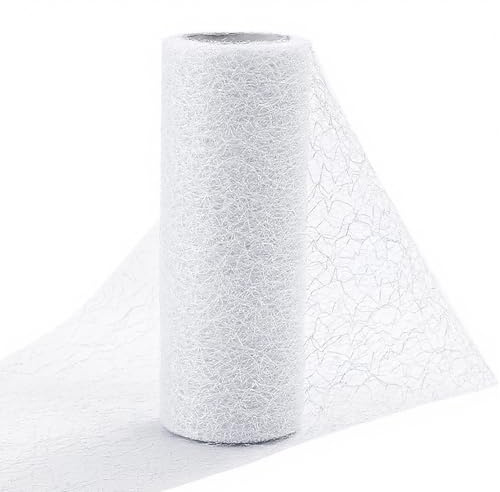 2 Roll Tischläufer Spitze Weiß, 15cm x 25m Tischläufer Weiss Abwaschbar Spitzenband Weiß Hochwertiges Tischdeko-Band für Hochzeiten Besondere Anlässe