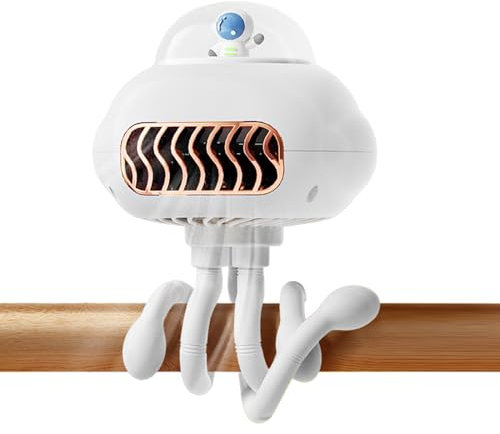 Liakyunf Ventilador Para Cochecito De Bebé | 3 Velocidades Trípode Flexible Ventilador Personal,Herramienta De Enfriamiento Portátil Recargable Para Viajes Exteriores Carrito Silla Bicicleta Hogar
