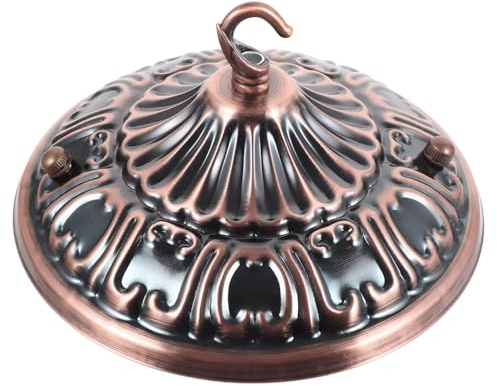 NUOBESTY Retro Style Ceiling Canopy Kit with Open Loop Heavy Duty Chandelier Mounting Bracket for Secure Hanging Fixtures Vintage Finish Light Cover Plate for Elegant Home Decor