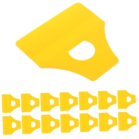 COOPHYA 15 Piezas Espátulas de Plástico para Automoción Reutilizables con Diseño Perforado Color Amarillo Resistentes y Suaves para Aplicar Láminas de Vinilo Masillas Esmaltes y Adhesivos